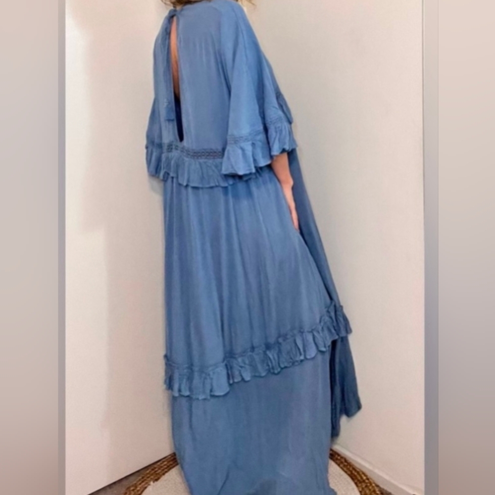 Free People Paradiso Maxi Dress in Stone Blue - Picture 3 of 8